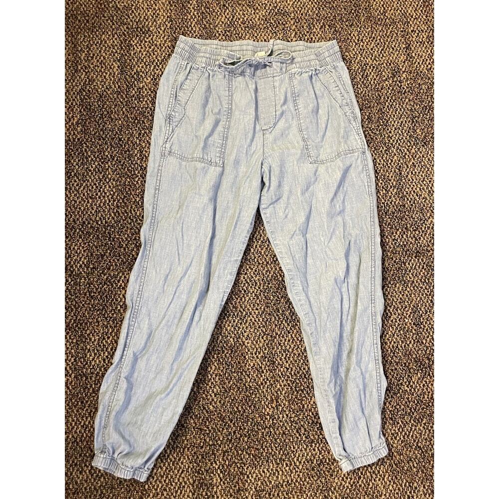 Gap Women’s Denim Drawstring Joggers Light Blue Size Small Paper Bag